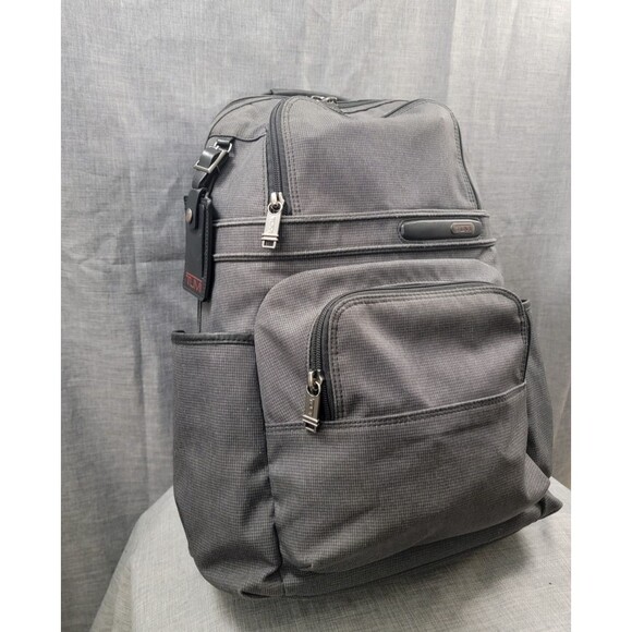 TUMI Alpha 17' Backpack - 263162hgy4 - Gray Nylon Leather Trim Laptop Travel Lux - Picture 2 of 14